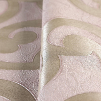 Pink Lace Trellis Wallpaper, Shiny Silver Gold Patterns Faded Colors Damask Design - Adawall -Houston Wallpaper Store - Walcoverings, Curtains & Wall Panels