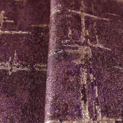 Purple Abstract Metallic Lines Wallpaper, 3D Deep Embosed Silver Gold Rustic Geometric Interior Decor - Adawall -Houston Wallpaper Store - Walcoverings, Curtains & Wall Panels