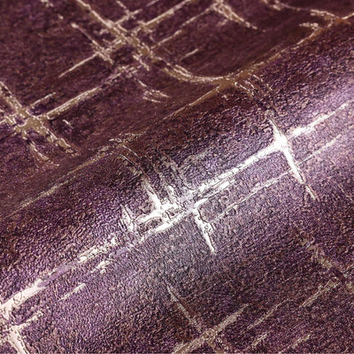 Purple Abstract Metallic Lines Wallpaper, 3D Deep Embosed Silver Gold Rustic Geometric Interior Decor - Adawall -Houston Wallpaper Store - Walcoverings, Curtains & Wall Panels