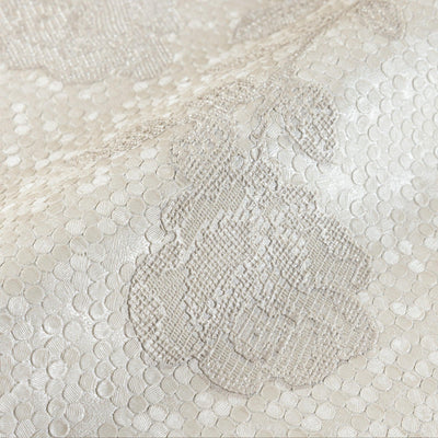 Rose Themed White Flowered Embossed Wallpaper, Home Wall Decor, Aesthetic Wallpaper, Textured Wallcovering Non-Adhesive - 41.7”W X 393”H - Adawall -Houston Wallpaper Store - Walcoverings, Curtains & Wall Panels