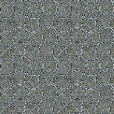 Round Geometric Shapes Deep Embossed Wallpaper, Brown Green Shiny Surface Textured Wall Accent Decor - Adawall -Houston Wallpaper Store - Walcoverings, Curtains & Wall Panels
