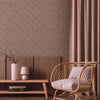 Round Geometric Shapes Deep Embossed Wallpaper, Brown Shiny Surface Textured Wall Accent Decor - Adawall -Houston Wallpaper Store - Walcoverings, Curtains & Wall Panels