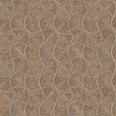 Round Geometric Shapes Deep Embossed Wallpaper, Brown Shiny Surface Textured Wall Accent Decor - Adawall -Houston Wallpaper Store - Walcoverings, Curtains & Wall Panels