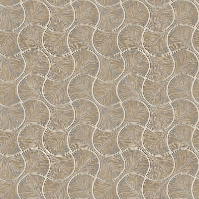 Round Geometric Shapes Deep Embossed Wallpaper, Light Brown Shiny Surface Textured Wall Accent Decor - Adawall -Houston Wallpaper Store - Walcoverings, Curtains & Wall Panels