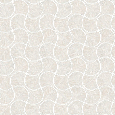 Round Geometric Shapes Deep Embossed Wallpaper, Light Neutral Shiny Surface Textured Wall Accent Decor - Adawall -Houston Wallpaper Store - Walcoverings, Curtains & Wall Panels