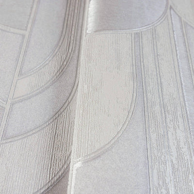 Round Shapes Deep Embossed Wallpaper, White Modern Geometric Flocked Wallcovering, Non-Pasted, Large 114 sq ft Roll - Adawall -Houston Wallpaper Store - Walcoverings, Curtains & Wall Panels