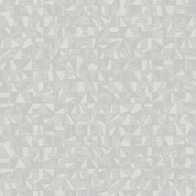 Shimmering Geometric Shapes Wallpaper, Light Gray Deep Embossed Asymmetrical Design Wallcovering - Adawall -Houston Wallpaper Store - Walcoverings, Curtains & Wall Panels