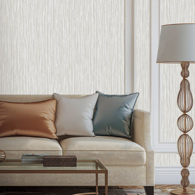 Shiny 3D Embossed Striped Wallpaper, Light Gray Plain Color Textured Wall Paper - Adawall -Houston Wallpaper Store - Walcoverings, Curtains & Wall Panels