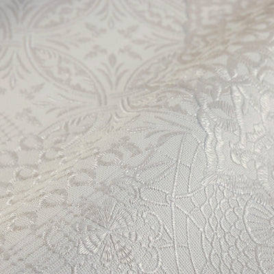 Silver Damask Quilted 3D Embossed wallpaper, Flocked Rich Textured Velvet Feel Luxury Wallcovering - Adawall -Houston Wallpaper Store - Walcoverings, Curtains & Wall Panels