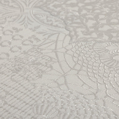 Silver Damask Quilted 3D Embossed wallpaper, Flocked Rich Textured Velvet Feel Luxury Wallcovering - Adawall -Houston Wallpaper Store - Walcoverings, Curtains & Wall Panels