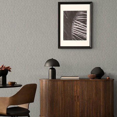 Silver Diamond Shapes Wallpaper, Shiny 3D Deep Embossed Lines Stylish Modern Wallcovering - Adawall -Houston Wallpaper Store - Walcoverings, Curtains & Wall Panels