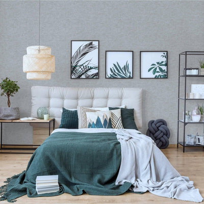 Silver Luxury Leather Look Faux Wallpaper, 3D Embossed textured, Metallic rustic Patterns Decor - Adawall -Houston Wallpaper Store - Walcoverings, Curtains & Wall Panels