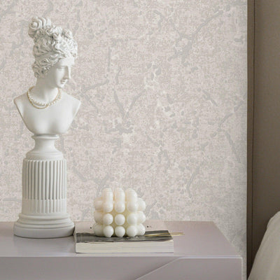 Sleek Abstract Embossed Wallpaper, Light Gray Rich Textured Plain Modern Shimmering Wall Decor, Non-Woven Wallcovering - Adawall -Houston Wallpaper Store - Walcoverings, Curtains & Wall Panels