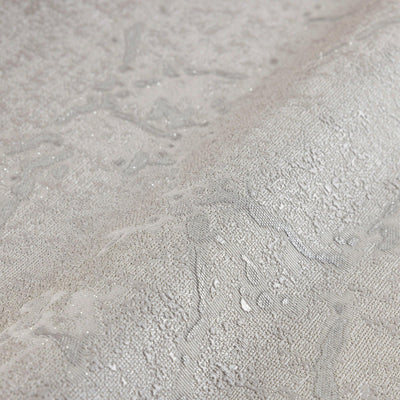 Sleek Abstract Embossed Wallpaper, Light Gray Rich Textured Plain Modern Shimmering Wall Decor, Non-Woven Wallcovering - Adawall -Houston Wallpaper Store - Walcoverings, Curtains & Wall Panels