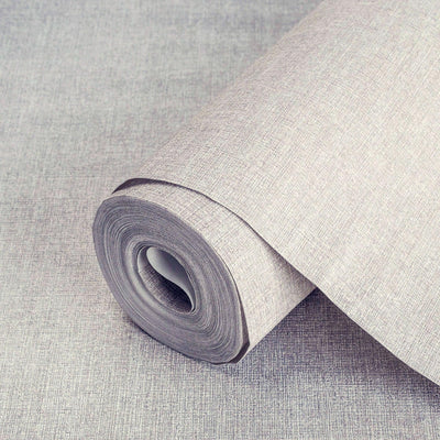 Stylish Fabric Textured Wallpaper, Light Tan Modern Linen Style Abstract Minimalist Non-Pasted Wall Paper, Wallcovering - Adawall -Houston Wallpaper Store - Walcoverings, Curtains & Wall Panels