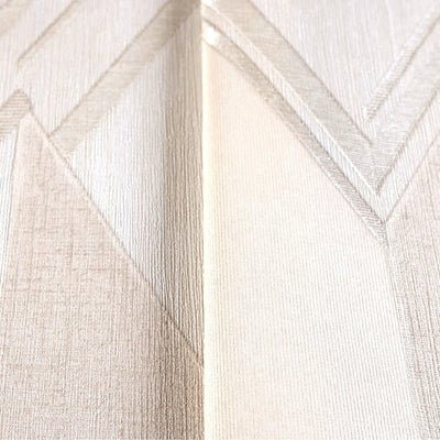 Stylish Herringbone Geometric Wallpaper, Cream Color Embossed Large Zigzag Pattern Wallcovering Wall Accent - Adawall -Houston Wallpaper Store - Walcoverings, Curtains & Wall Panels