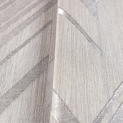Stylish Herringbone Geometric Wallpaper, Gray, Silver Embossed Large Zigzag Pattern Wallcovering Wall Accent - Adawall -Houston Wallpaper Store - Walcoverings, Curtains & Wall Panels