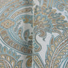 Stylish Paisley Wallpaper, Textured Wallcovering, Large 114 sq ft Roll, Washable, Home Wall Decor, Accent Wall Paper, Washable, Blue Brown - Walloro High End Wallcoverings & More