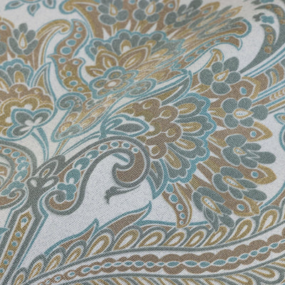 Stylish Paisley Wallpaper, Textured Wallcovering, Large 114 sq ft Roll, Washable, Home Wall Decor, Accent Wall Paper, Washable, Blue Brown - Adawall -Houston Wallpaper Store - Walcoverings, Curtains & Wall Panels