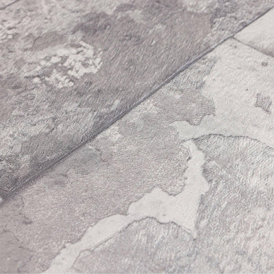 Stylish Rusted Gray Stone Metallic Wallpaper, Realistic 3D Embossed Industrial Wall Decor, Aesthetic Wallcovering - Adawall -Houston Wallpaper Store - Walcoverings, Curtains & Wall Panels