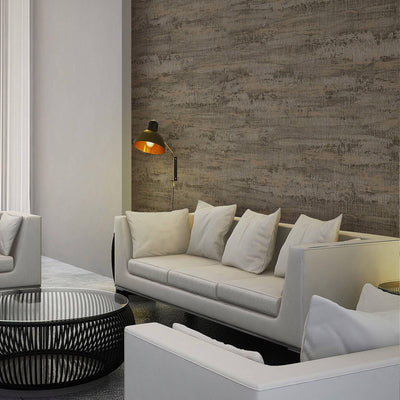 Tan Distressed Rustic 3D Embossed Wallpaper, Stylish Farmhouse Lodge Coutry Wallcovering - Adawall -Houston Wallpaper Store - Walcoverings, Curtains & Wall Panels