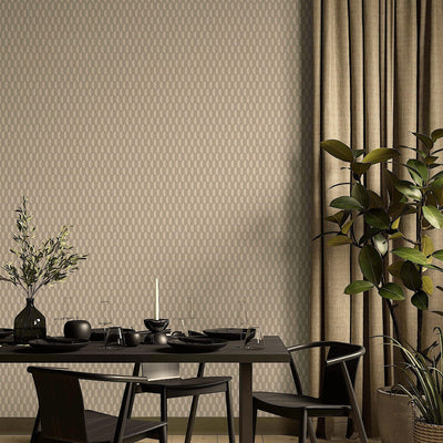 Tan Elegant Hexagon Embossed Wallpaper, Small Honeycomb Grid Pattern Textured wallcovering - Adawall -Houston Wallpaper Store - Walcoverings, Curtains & Wall Panels