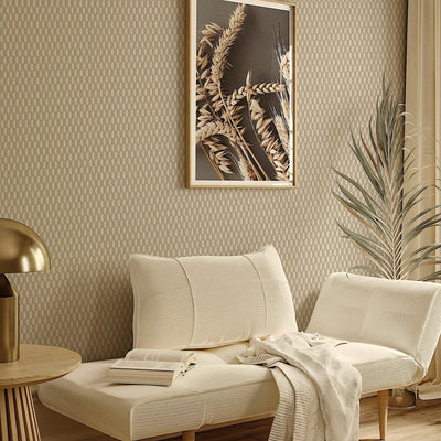 Tan Elegant Hexagon Embossed Wallpaper, Small Honeycomb Grid Pattern Textured wallcovering - Adawall -Houston Wallpaper Store - Walcoverings, Curtains & Wall Panels