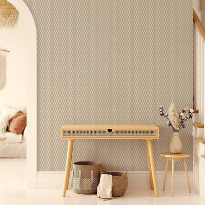 Tan Elegant Hexagon Embossed Wallpaper, Small Honeycomb Grid Pattern Textured wallcovering - Adawall -Houston Wallpaper Store - Walcoverings, Curtains & Wall Panels