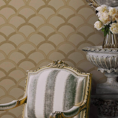 Tan Luxury Fish Scale Deep Embossed Wallpaper, 3D Textured Lace Patterns, Thick Wallcovering - Adawall -Houston Wallpaper Store - Walcoverings, Curtains & Wall Panels