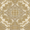 Timeless Design 3D Embossed Damask Wallpaper, Gold, Cream Luxury Velvet Feeling Wallcovering, Large 114 sq ft Roll - Walloro High End Wallcoverings & More