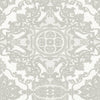 Timeless Design 3D Embossed Damask Wallpaper, White, Silver Luxury Velvet Feeling Wallcovering, Large 114 sq ft Roll - Walloro High End Wallcoverings & More