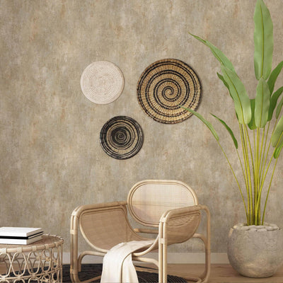 Timeless Distressed Embossed Wallpaper, Beige Worn Abstract Rustic Pattern Modern Wallcovering for Home and Commercial Use, Rich Textured Wall Accent - Adawall -Houston Wallpaper Store - Walcoverings, Curtains & Wall Panels