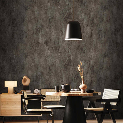 Timeless Distressed Embossed Wallpaper, Dark Gray Worn Abstract Rustic Pattern Modern Wallcovering for Home and Commercial Use, Rich Textured Wall Accent - Adawall -Houston Wallpaper Store - Walcoverings, Curtains & Wall Panels