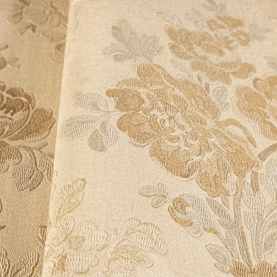 Timeless Floral Embossed Wallpaper, Yellow Home Wall Decor, Aesthetic Wallpaper, Textured Wallcovering Non-Adhesive and Non-Peel and Stick - Adawall -Houston Wallpaper Store - Walcoverings, Curtains & Wall Panels