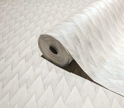 Timeless Geometric Deep Embossed Wallpaper, White 3D Rich Textured Line Art Wall Accent, Durable, Washable - Adawall -Houston Wallpaper Store - Walcoverings, Curtains & Wall Panels
