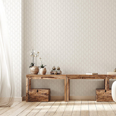 Timeless Geometric Deep Embossed Wallpaper, White 3D Rich Textured Line Art Wall Accent, Durable, Washable - Adawall -Houston Wallpaper Store - Walcoverings, Curtains & Wall Panels