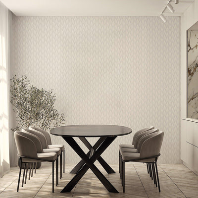 Timeless Geometric Deep Embossed Wallpaper, White 3D Rich Textured Line Art Wall Accent, Durable, Washable - Adawall -Houston Wallpaper Store - Walcoverings, Curtains & Wall Panels