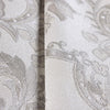 Timeless Ornate Embossed Wallpaper, Light Gray, Fabric Like, Rich 3D Textured Flocked Luxury Wallcovering Design, Non-Woven - Walloro High End Wallcoverings & More