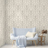 Timeless Ornate Embossed Wallpaper, White, Fabric Like, Rich 3D Textured Flocked Luxury Wallcovering Design, Non-Woven - Adawall -Houston Wallpaper Store - Walcoverings, Curtains & Wall Panels