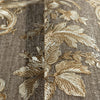 Timeless Velvet Feel Damask Embossed Wallpaper, Brown, Gold 3D Textured, Flocked, Washable, Luxury Wall Decoration - Walloro High End Wallcoverings & More