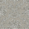 Timeless Velvet Feel Damask Embossed Wallpaper, Silver 3D Textured, Flocked, Washable, Luxury Wall Decoration - Walloro High End Wallcoverings & More