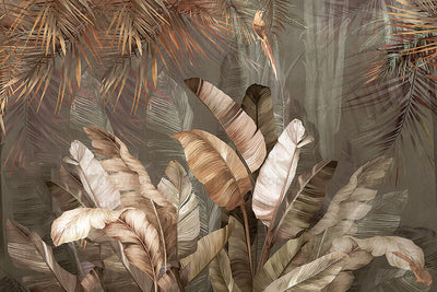 Tree Leaves Wall Mural, Light Green Extra Large Wallpaper, Custom Size Wall Covering, Non-Woven, Non-Adhesive, Removable, Washable, Modern Stylish - Adawall -Houston Wallpaper Store - Walcoverings, Curtains & Wall Panels