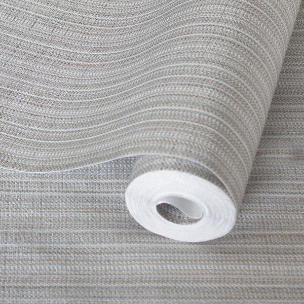 Trendy Thin Striped Textured Wallpaper, Gray, Brown Modern Minimalist Washable Pinstripe Pattern, Home Wall Interior Decor - Adawall -Houston Wallpaper Store - Walcoverings, Curtains & Wall Panels
