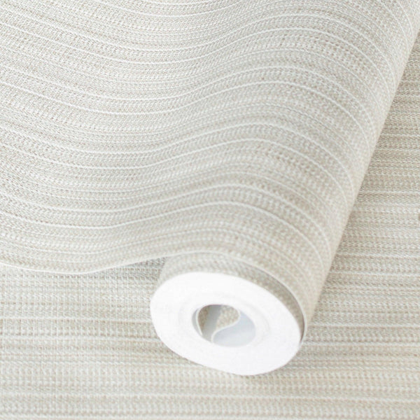 Trendy Thin Striped Textured Wallpaper, Ivory Modern Minimalist Washable Pinstripe Pattern, Home Wall Interior Decor - Adawall -Houston Wallpaper Store - Walcoverings, Curtains & Wall Panels