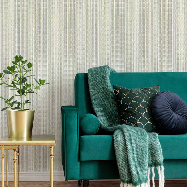 Trendy Thin Striped Textured Wallpaper, Light Beige Modern Minimalist Washable Pinstripe Pattern, Home Wall Interior Decor - Adawall -Houston Wallpaper Store - Walcoverings, Curtains & Wall Panels