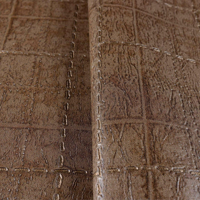 Velvet Stich Embossed Geometric Cubic Dark Brown,Home Wall Decor, Aesthetic Wallpaper, Textured Wallcovering Non-Adhesive and Non-Peel - Adawall -Houston Wallpaper Store - Walcoverings, Curtains & Wall Panels