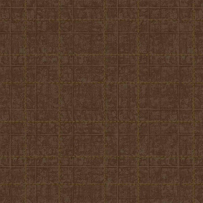 Velvet Stich Embossed Geometric Cubic Dark Brown,Home Wall Decor, Aesthetic Wallpaper, Textured Wallcovering Non-Adhesive and Non-Peel - Adawall -Houston Wallpaper Store - Walcoverings, Curtains & Wall Panels