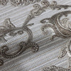 Victorian Damask Striped Wallpaper, Silver, Gray Rich Textured Embossed Wall Paper, Extra Wide 114 sq ft Roll, Wall Decor, Silver, Washable - Adawall -Houston Wallpaper Store - Walcoverings, Curtains & Wall Panels