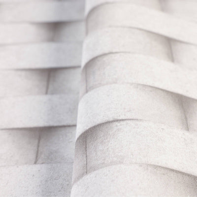 Wall Brick Embossed Cubic Geometric Wallpaper, Home Wall Decor, Aesthetic Wallpaper, Textured Wallcovering Non-Adhesive and Non-Peel - Adawall -Houston Wallpaper Store - Walcoverings, Curtains & Wall Panels