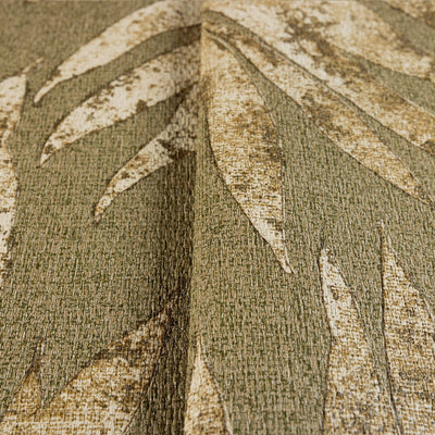 Washed Green Leaf Wallpaper, Textured Faded Tree Leaves Wallcovering, Non-Pasted - Adawall -Houston Wallpaper Store - Walcoverings, Curtains & Wall Panels